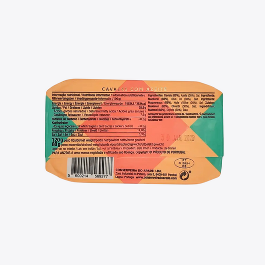 Conserva Cavalas com Azeite Papa Anzóis 120g